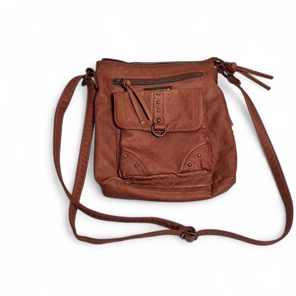 Stone Mountain USA Brown faux leather crossbody bag